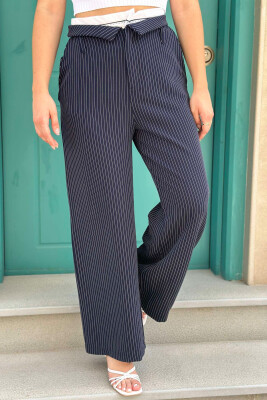 WIDE LEG STRIPES WOMEN TROUSERS BLUE/BLU 