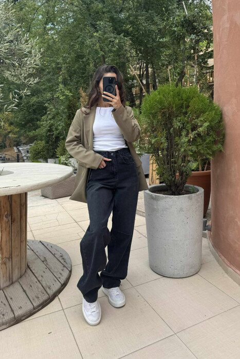 WIDE LEG WOMAN JEANS BLACK/ E ZEZE - 7