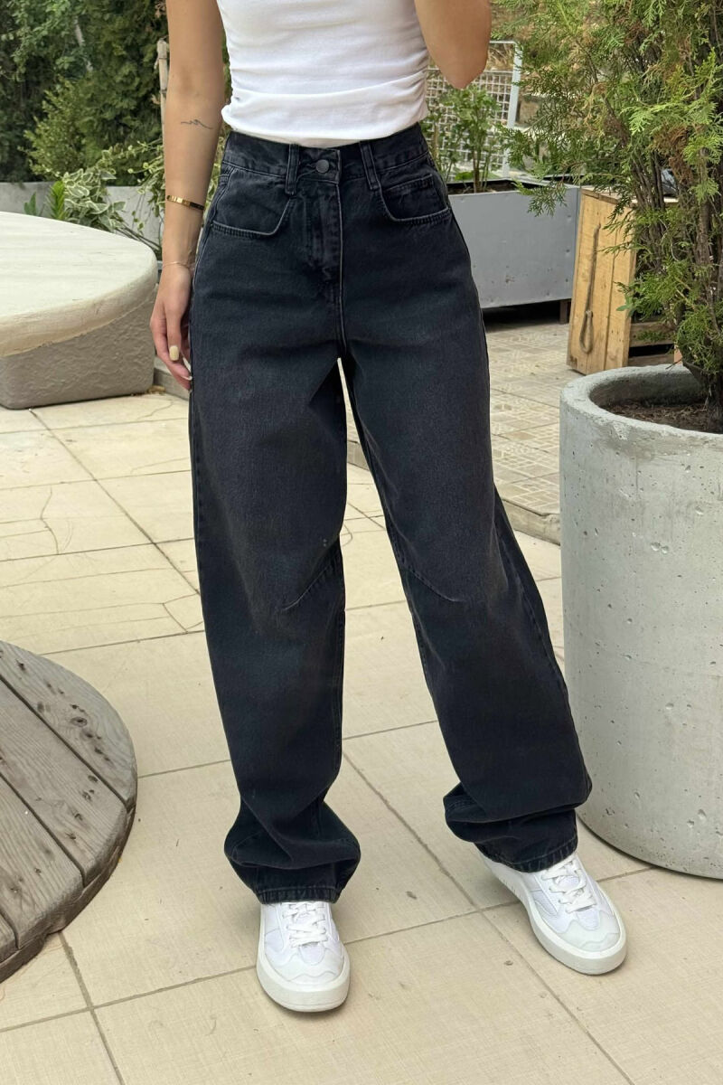 WIDE LEG WOMAN JEANS BLACK/ E ZEZE - 8