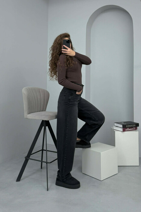 WIDE LEG WOMAN JEANS BLACK/ E ZEZE - 2