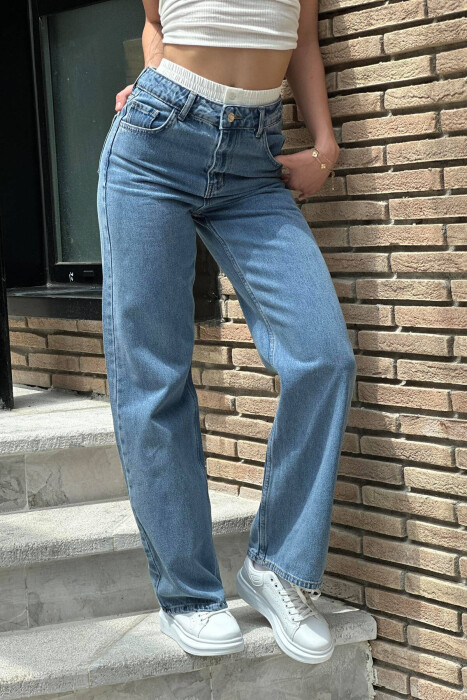 WIDE LEG WOMAN JEANS LIGHTBLUE/BZ - 2