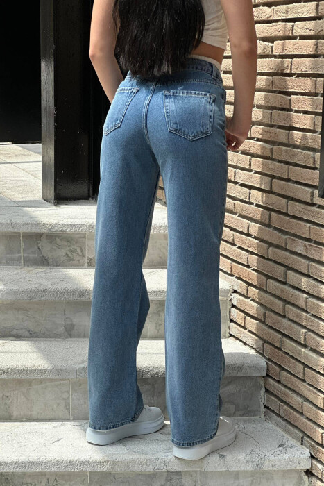 WIDE LEG WOMAN JEANS LIGHTBLUE/BZ - 4