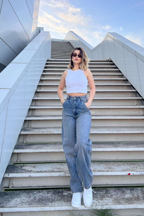 WIDE LEG WOMEN JEANS BEAUBLUE/BBL 