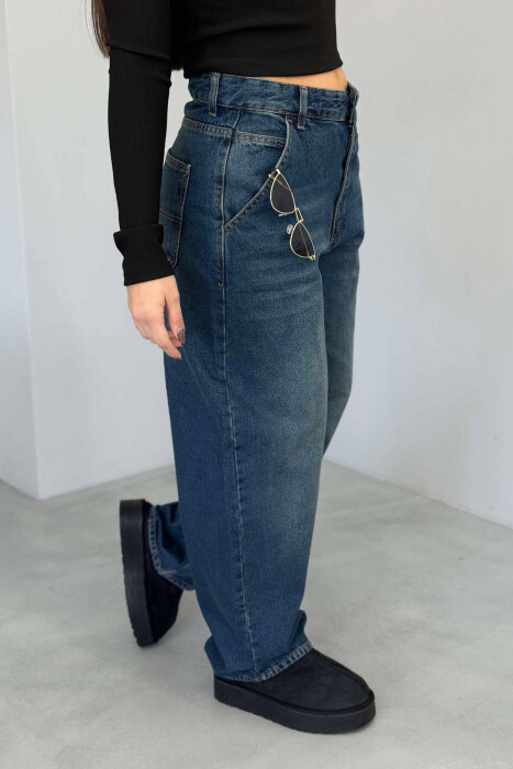 WIDE LEG WOMEN JEANS BLUE/BLU - 2