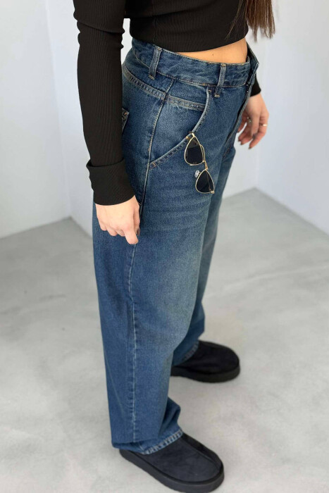 WIDE LEG WOMEN JEANS BLUE/BLU - 4