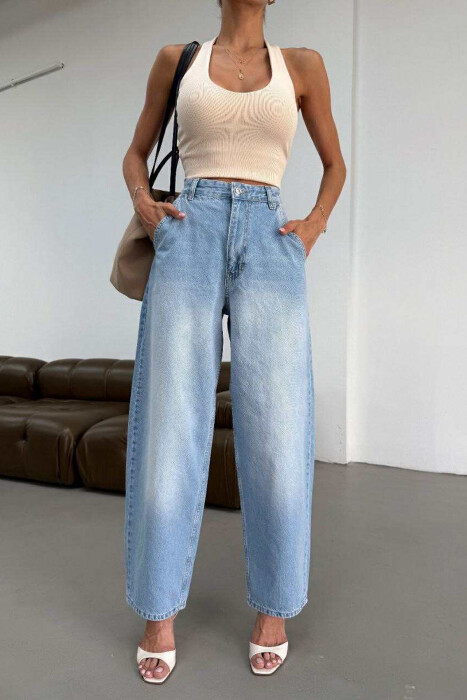 WIDE LEG WOMEN JEANS LIGHTBLUE/BZ 