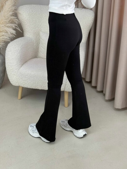 WIDE LEG WOMEN LEGGINGS BLACK/ E ZEZE - 4