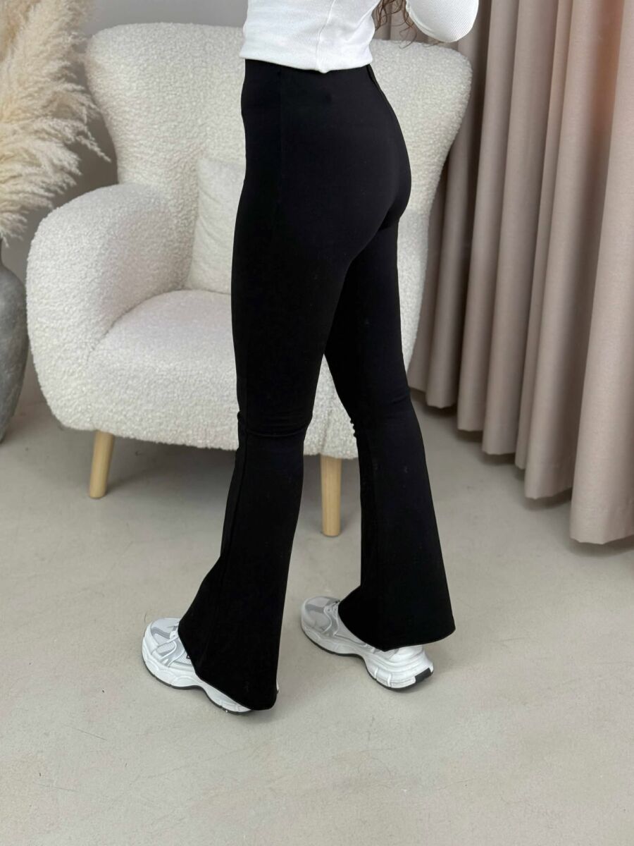 WIDE LEG WOMEN LEGGINGS BLACK/ E ZEZE - 4