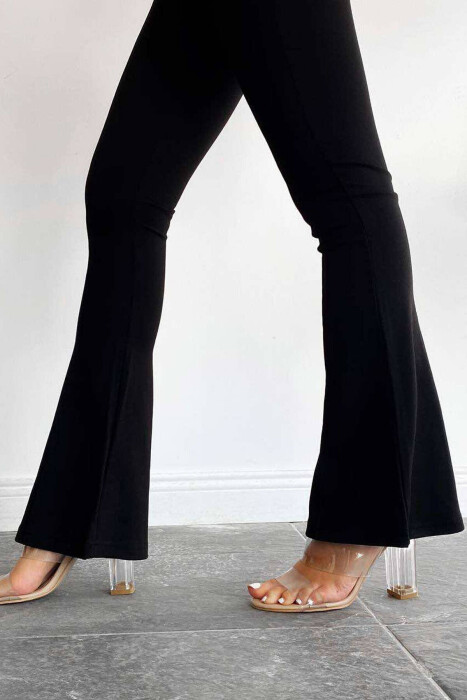 WIDE LEG WOMEN LEGGINGS BLACK/ E ZEZE - 3