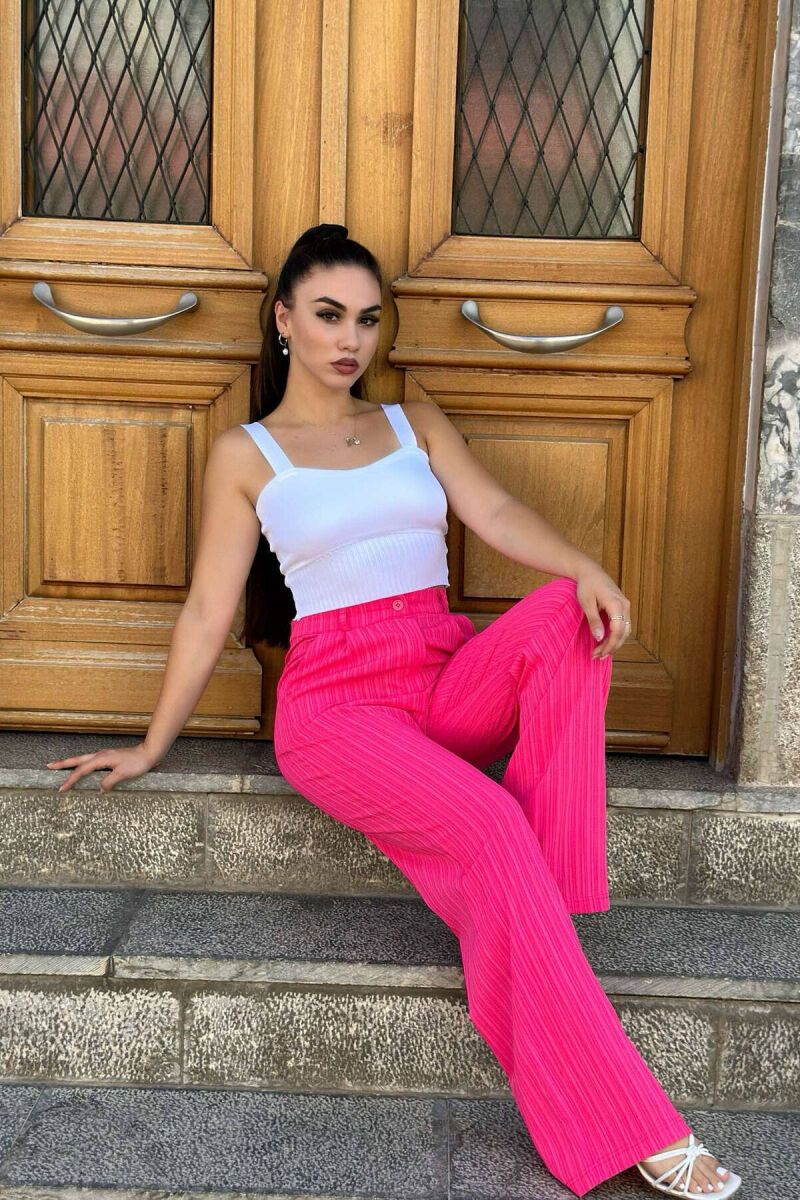 WIDE LEG WOMEN TROUSER IN PINK COLOR - 3