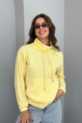 WIDE TURTLE NECK WOMEN SWEATER YELLOW/E VERDHE 