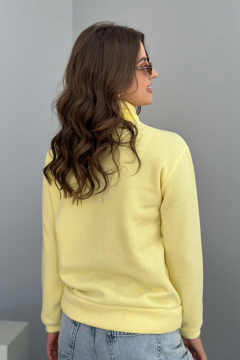 WIDE TURTLE NECK WOMEN SWEATER YELLOW/E VERDHE - 2