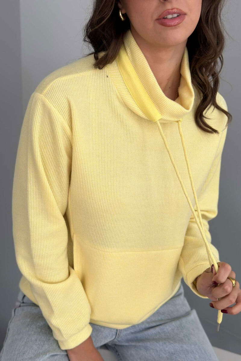 WIDE TURTLE NECK WOMEN SWEATER YELLOW/E VERDHE - 3