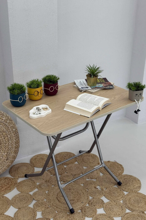 WOODEN SIMPLE FOLDING TABLE BEIGE/BEZHE - 1