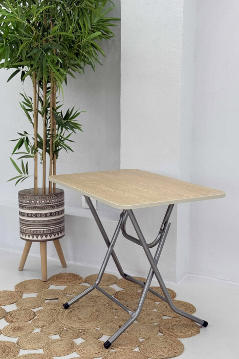WOODEN SIMPLE FOLDING TABLE BEIGE/BEZHE - 2