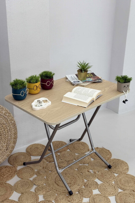 WOODEN SIMPLE FOLDING TABLE BEIGE/BEZHE - 4