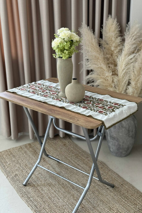 WOODEN SIMPLE FOLDING TABLE LIGHT BROWN/KAZB - 2