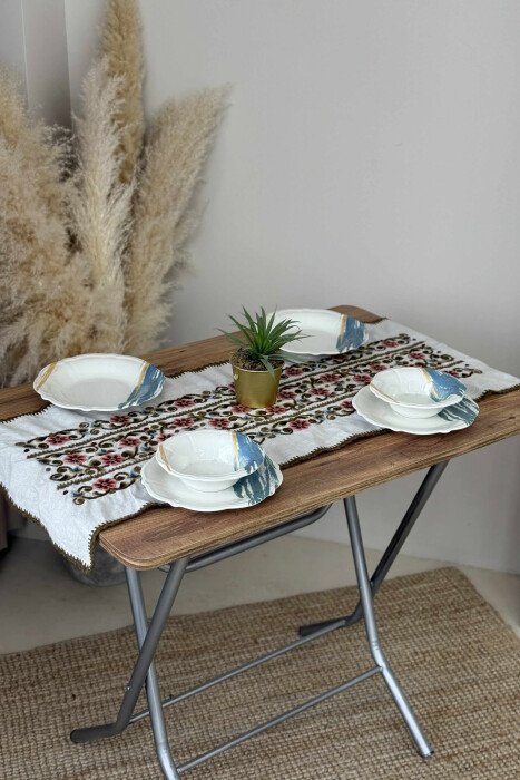 WOODEN SIMPLE FOLDING TABLE LIGHT BROWN/KAZB - 3