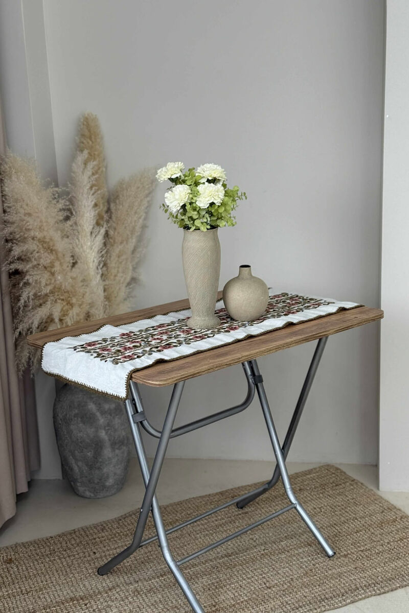 WOODEN SIMPLE FOLDING TABLE LIGHT BROWN/KAZB - 7