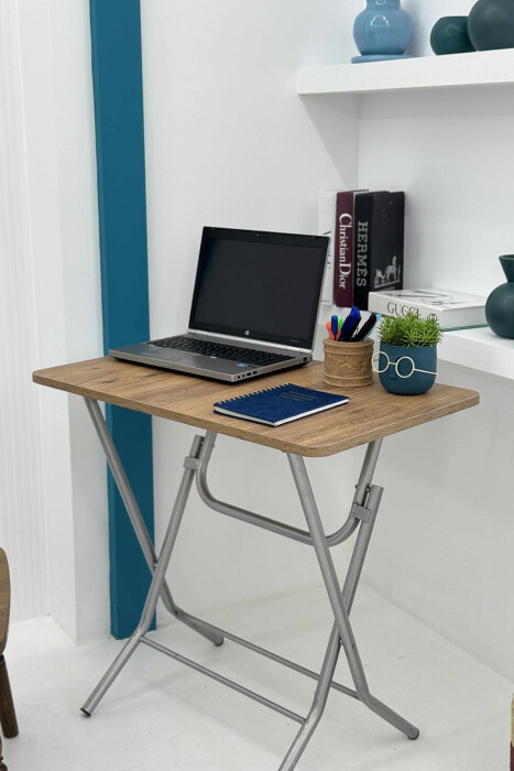 WOODEN SIMPLE FOLDING TABLE LIGHT BROWN/KAZB - 5