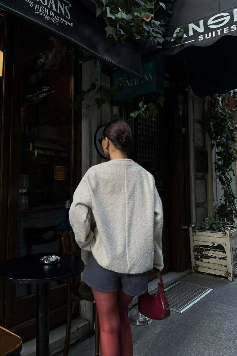 WOOL SIMPLE WOMEN JACKET CREAM/KREM - 3
