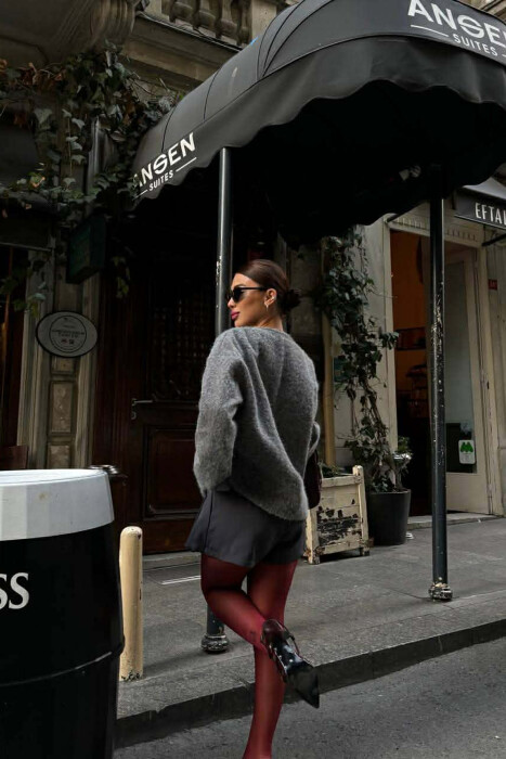 WOOL SIMPLE WOMEN JACKET GREY/GRI - 2