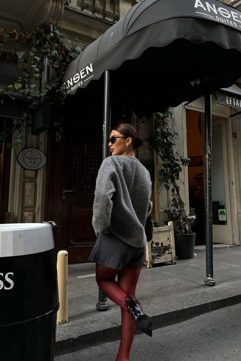 WOOL SIMPLE WOMEN JACKET GREY/GRI - 2