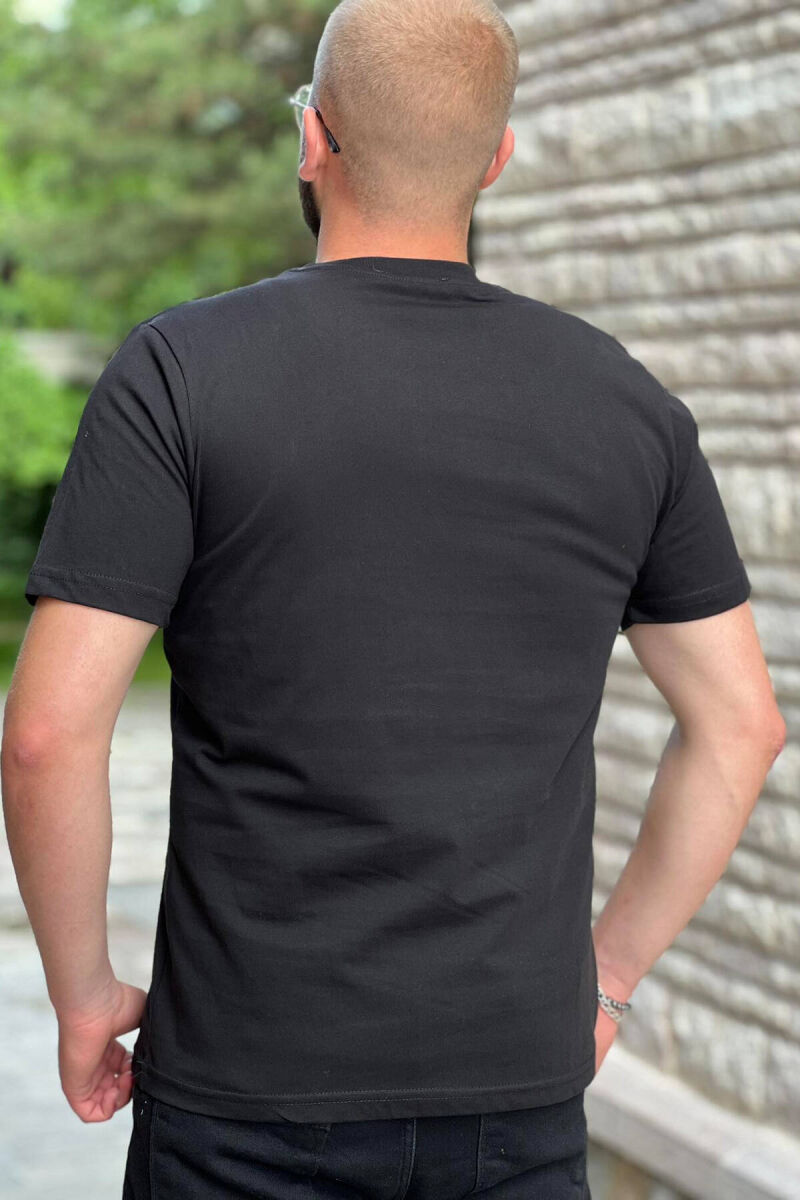 WRITING CASUAL MAN SHIRT BLACK/ E ZEZE - 3