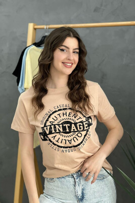 WRITING WOMEN T-SHIRT BEIGE/BEZHE 