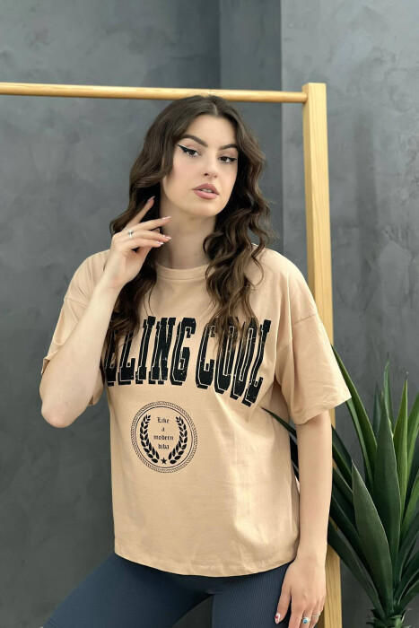 WRITING WOMEN T-SHIRT BEIGE/BEZHE - 3