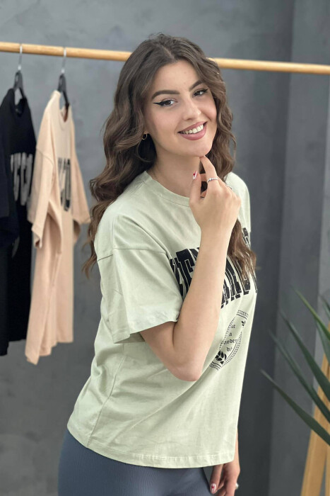 WRITING WOMEN T-SHIRT MINT/MENTE - 3