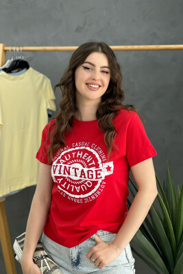 WRITING WOMEN T-SHIRT RED/E KUQE 