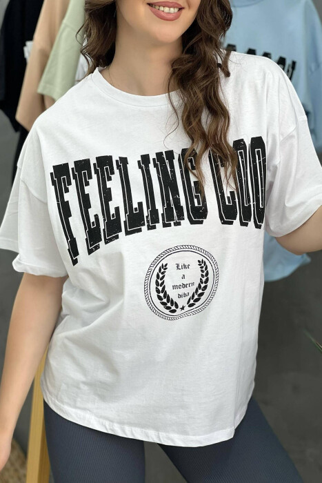 WRITING WOMEN T-SHIRT WHITE-E BARDHE - 2