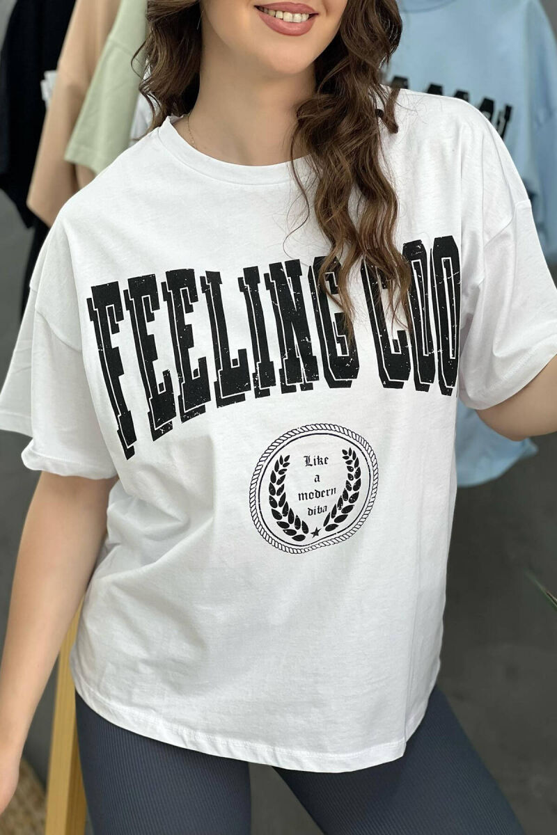 WRITING WOMEN T-SHIRT WHITE-E BARDHE - 2