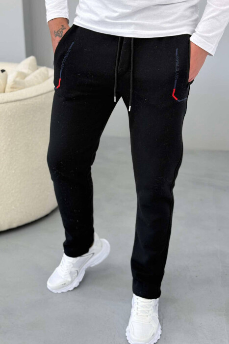 WRITINGS LACING MEN SWEATPANTS BLACK/ E ZEZE - 3