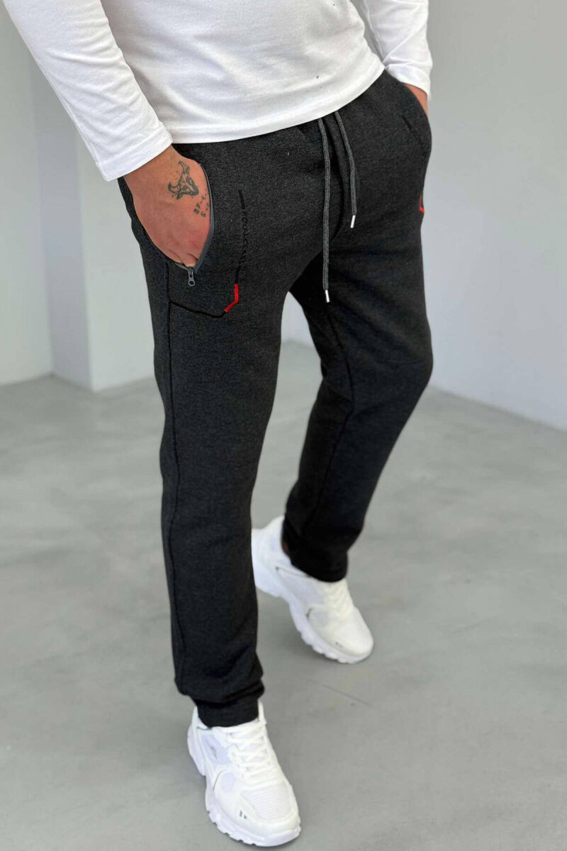 WRITINGS LACING MEN SWEATPANTS DARK GREY/GEE - 5