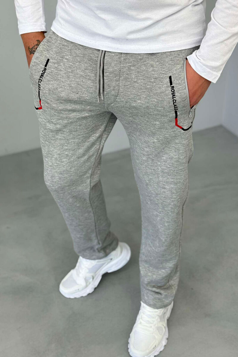 WRITINGS LACING MEN SWEATPANTS GREY/GRI - 1