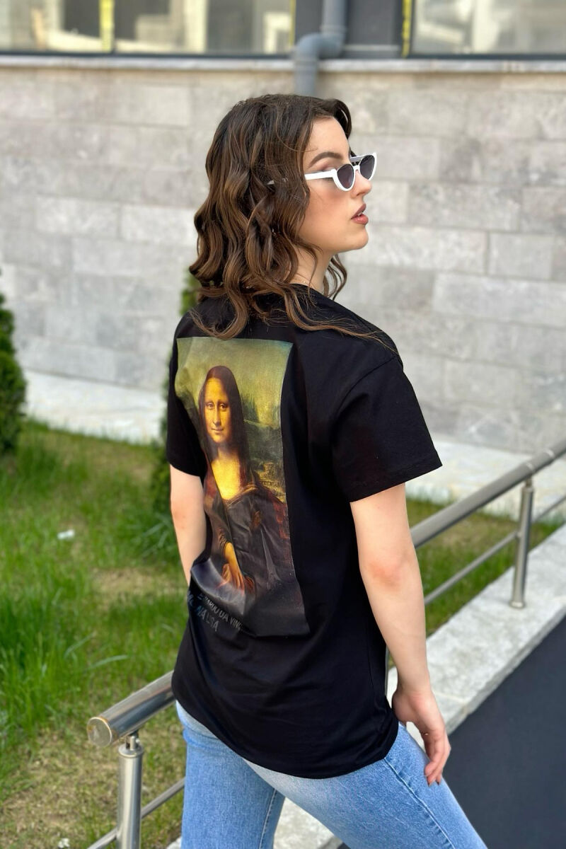 WRITINGS MONA LISA T-SHIRT PËR FEMRA E ZEZË - 2