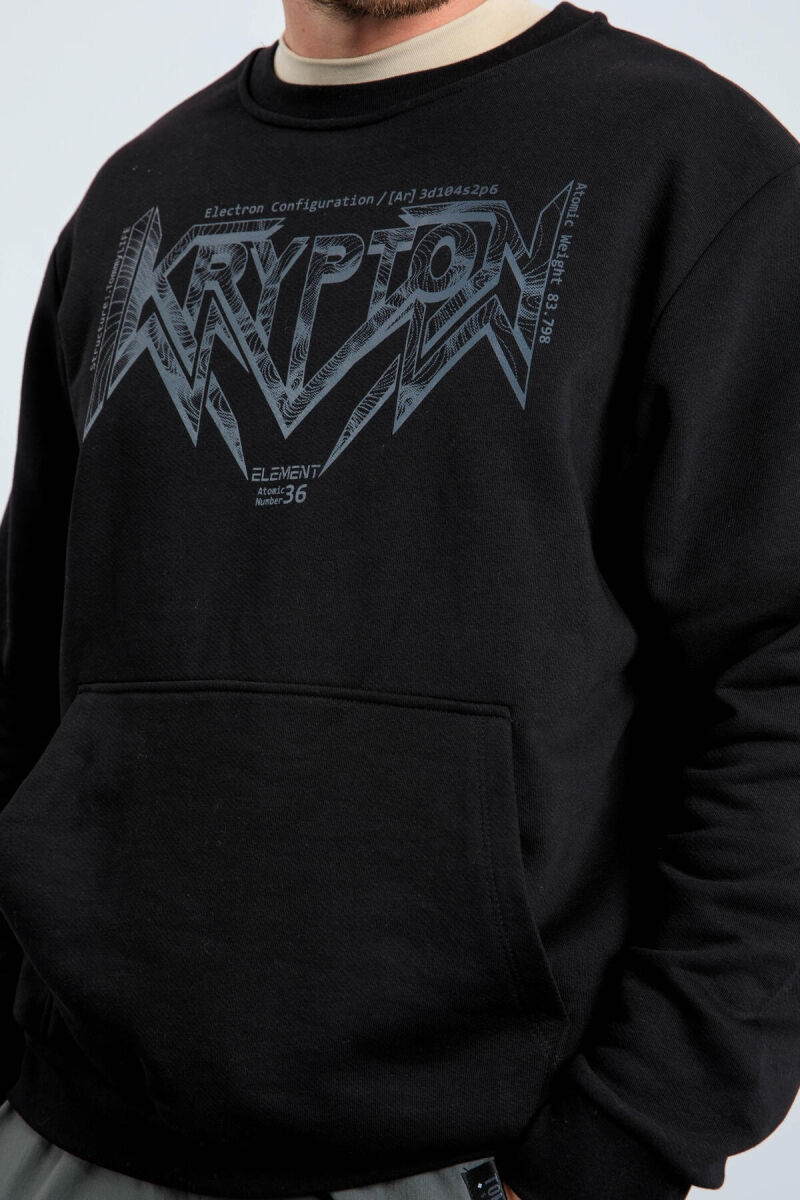 WRITTING ONE COLOR MEN HODDIE BLACK/ E ZEZE - 8