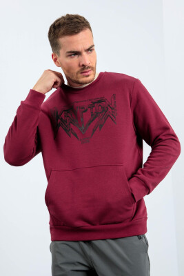 WRITTING ONE COLOR MEN HODDIE BUYRDGUNDY/VISHNJE 