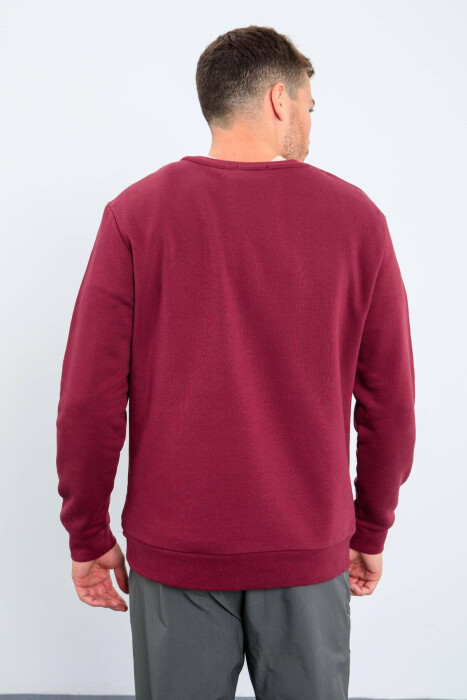 WRITTING ONE COLOR MEN HODDIE BURGUNDY/VISHNJE - 8