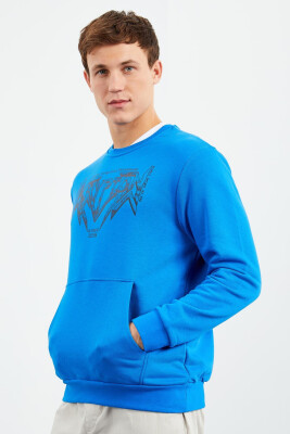 WRITTING ONE COLOR MEN HODDIE LIGHTBLUE/BZ 