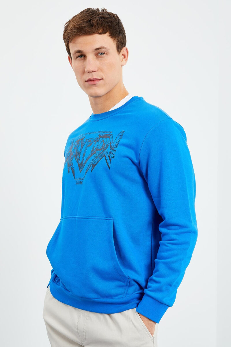 WRITTING ONE COLOR MEN HODDIE LIGHTBLUE/BZ - 2