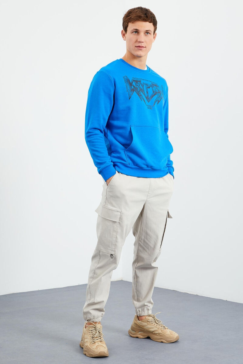 WRITTING ONE COLOR MEN HODDIE LIGHTBLUE/BZ - 3