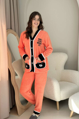 WRITTINGS BUTTONS WOMAN PYJAMAS ORANGE/PORTOKALLI 