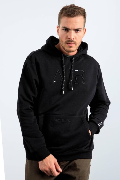 WRITTINGS COTTON MEN HOODIE BLACK/ E ZEZE - 5