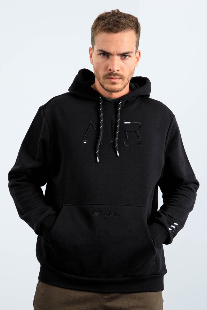 WRITTINGS COTTON MEN HOODIE BLACK/ E ZEZE - 7