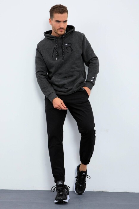 WRITTINGS COTTON MEN HOODIE DARK GREY/GEE - 2