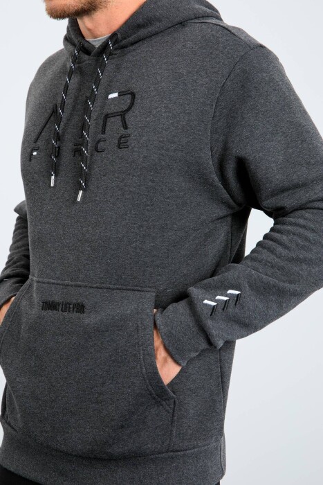 WRITTINGS COTTON MEN HOODIE DARK GREY/GEE - 4