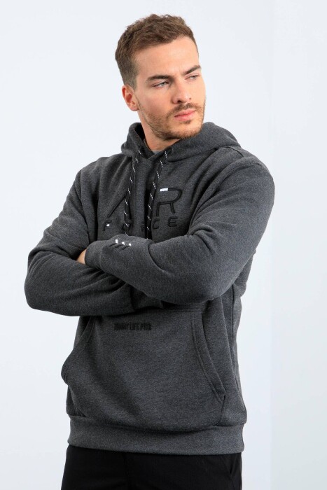 WRITTINGS COTTON MEN HOODIE DARK GREY/GEE - 7